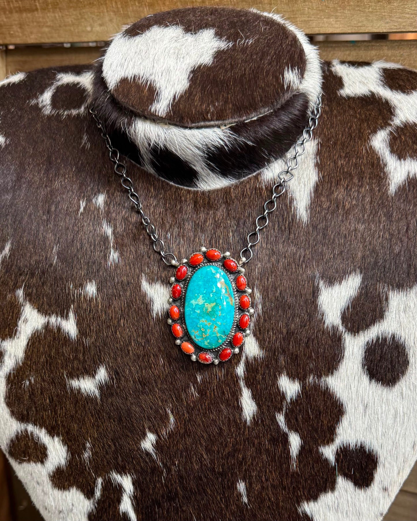 Coral & Turquoise Necklace * Native