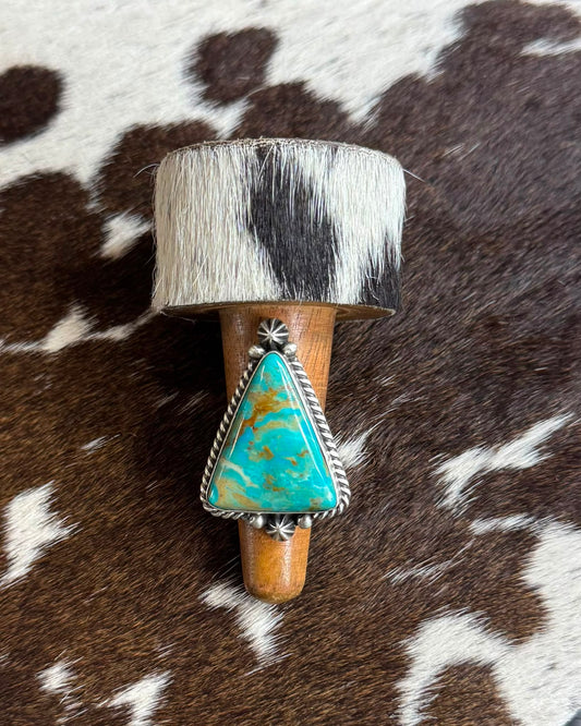 Turquoise Triangle Ring *Native