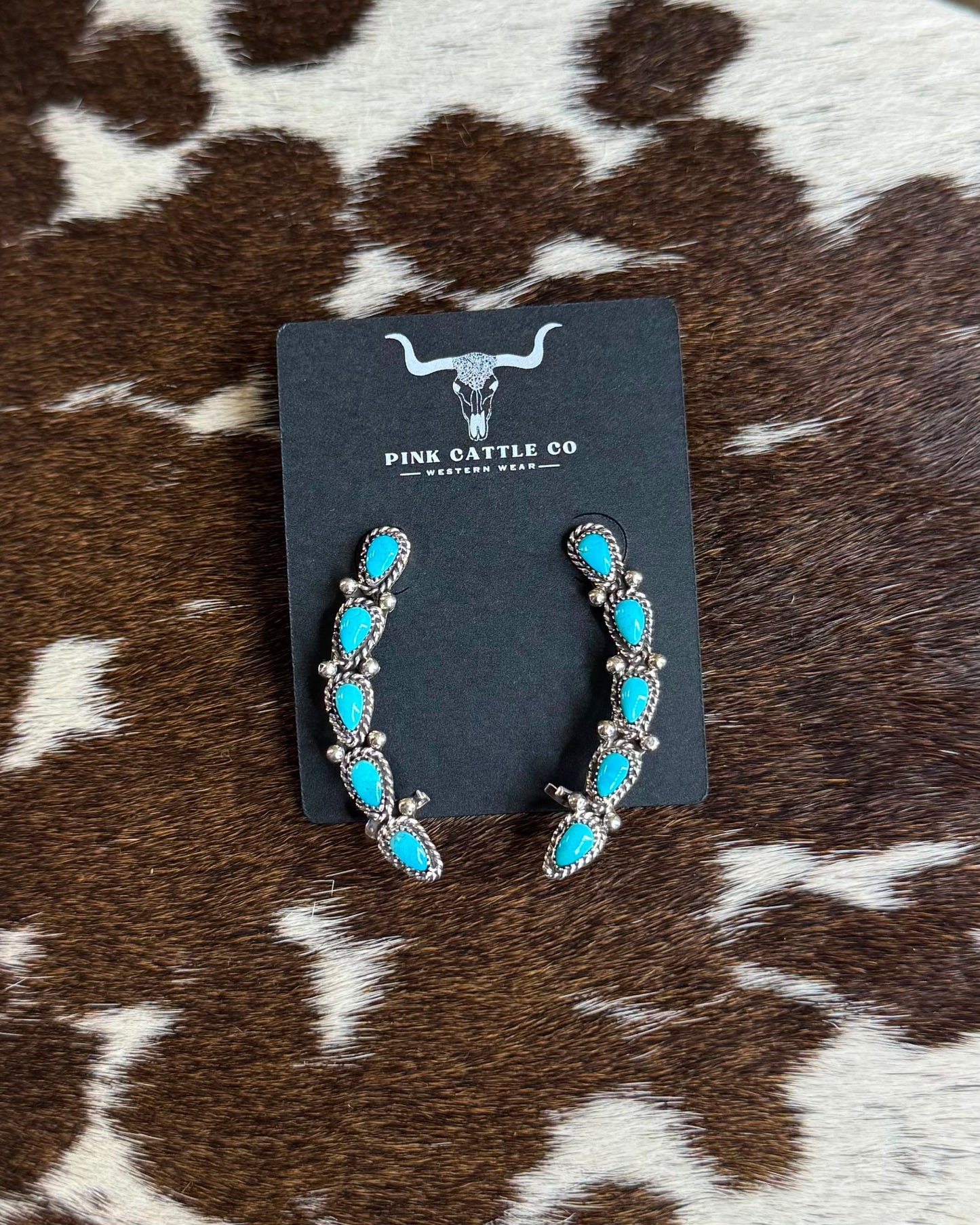Turquoise Crawler Earrings * Native