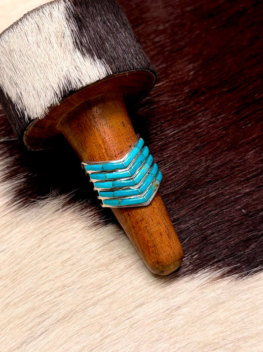 Chevron Turquoise Ring *Native