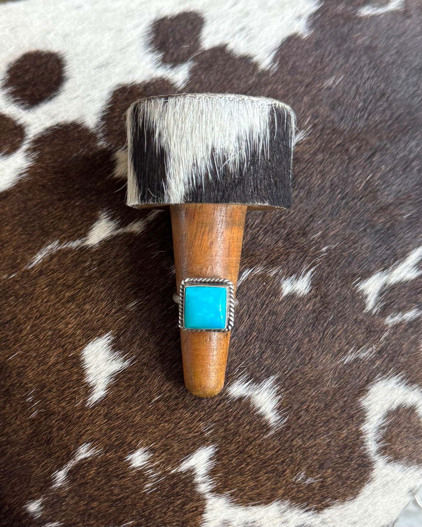 Blue Turquoise Square Ring *Native