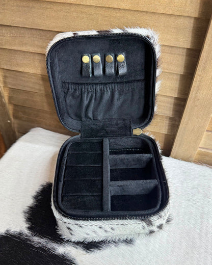 Cowhide Travel Jewelry Box
