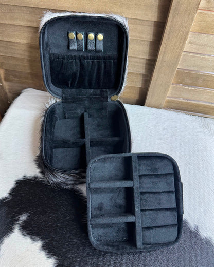 Cowhide Travel Jewelry Box