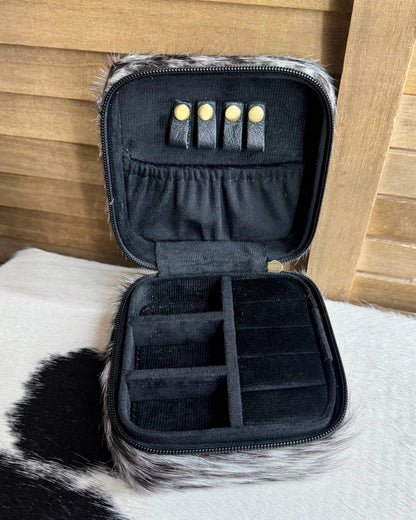 Cowhide Travel Jewelry Box