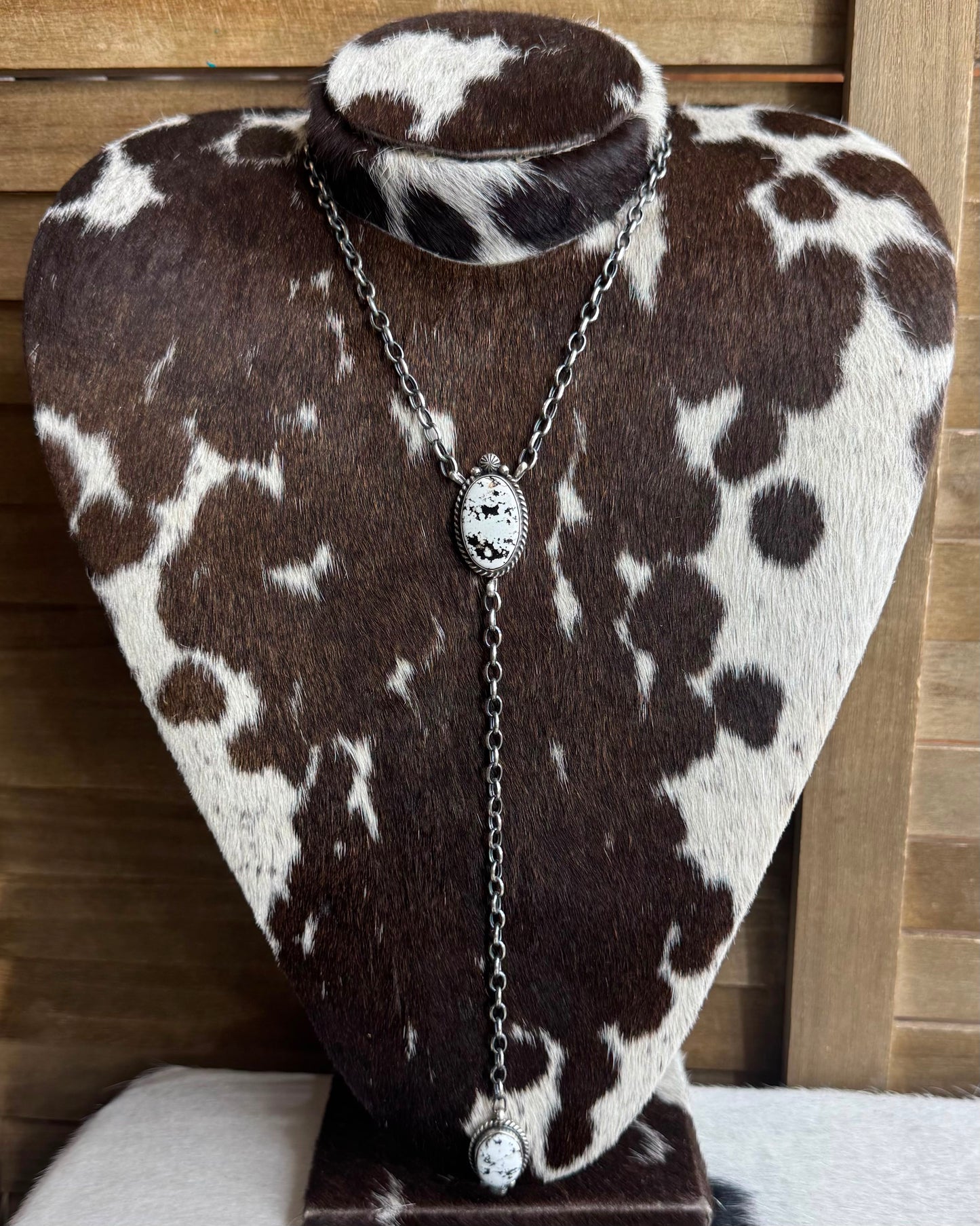 White Buffalo 2 Stone Lariat *Native