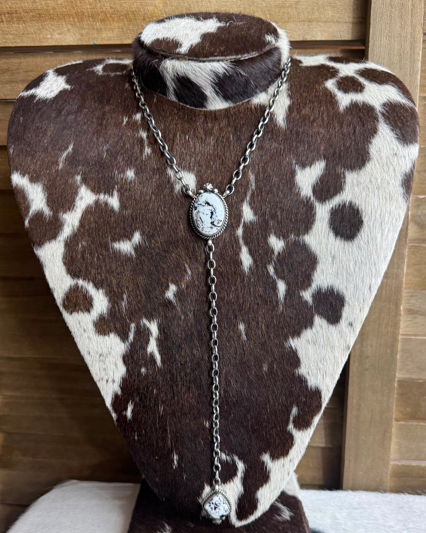 White Buffalo 2 Stone Lariat *Native