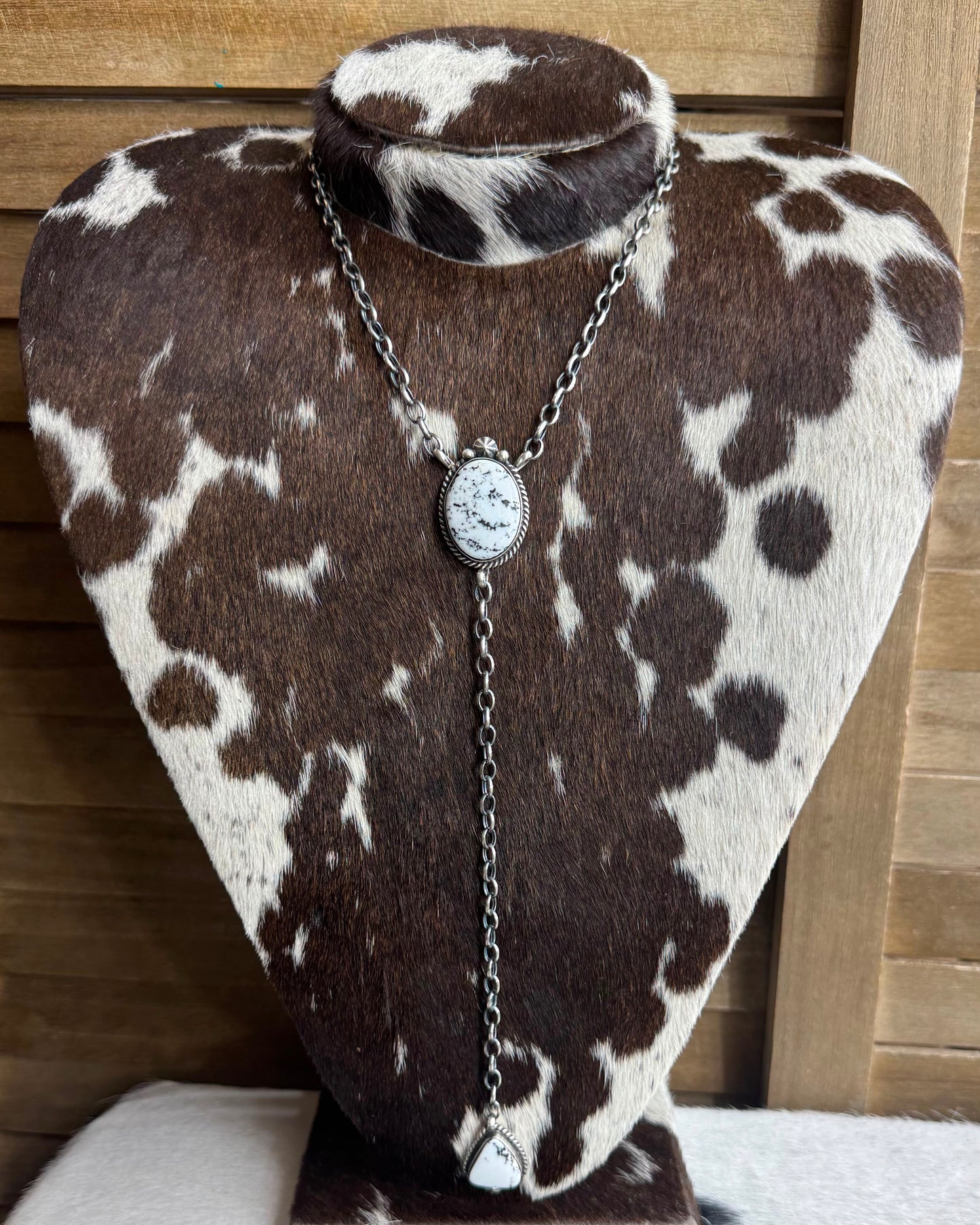 White Buffalo 2 Stone Lariat *Native