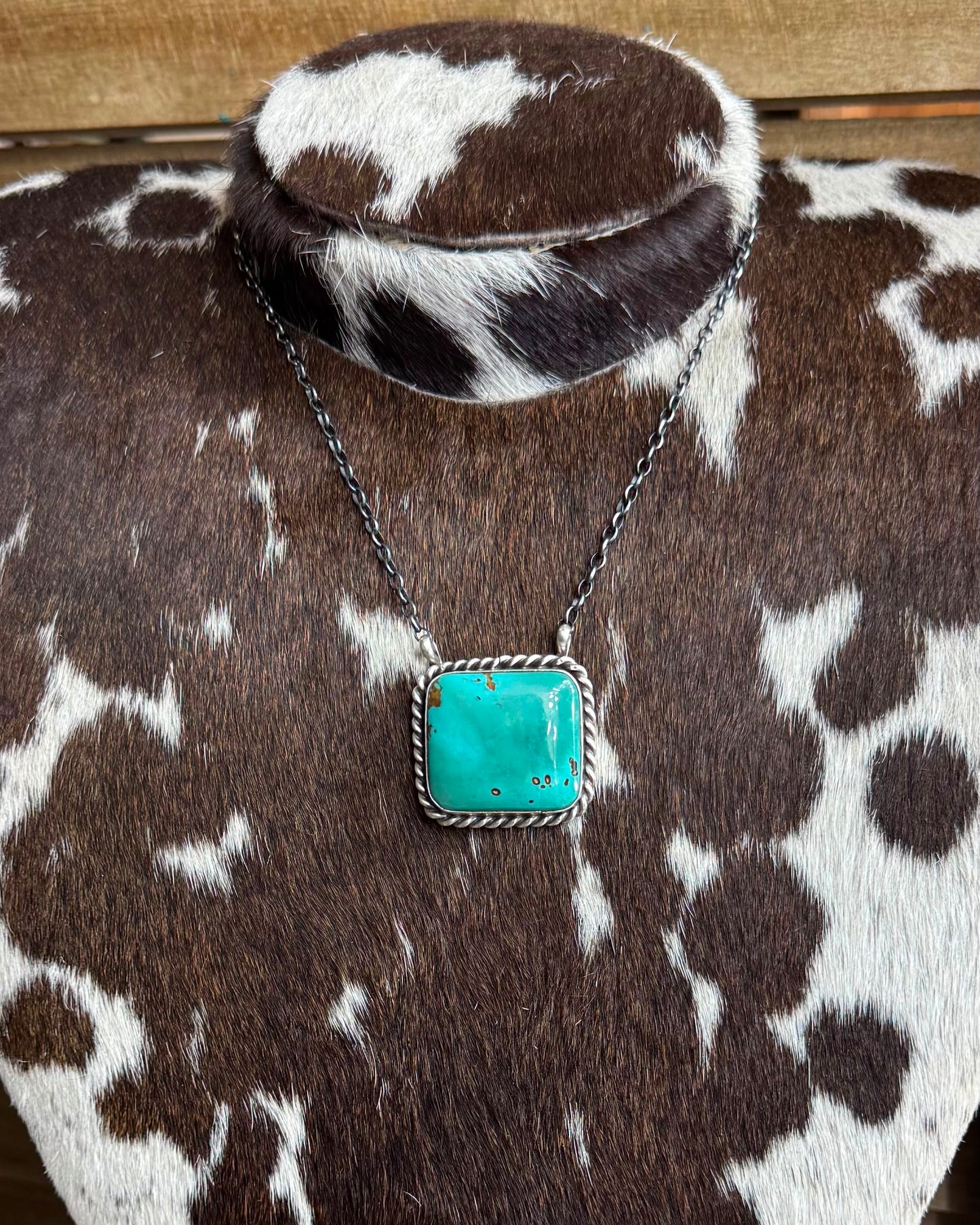 Turquoise Square Necklace *Native