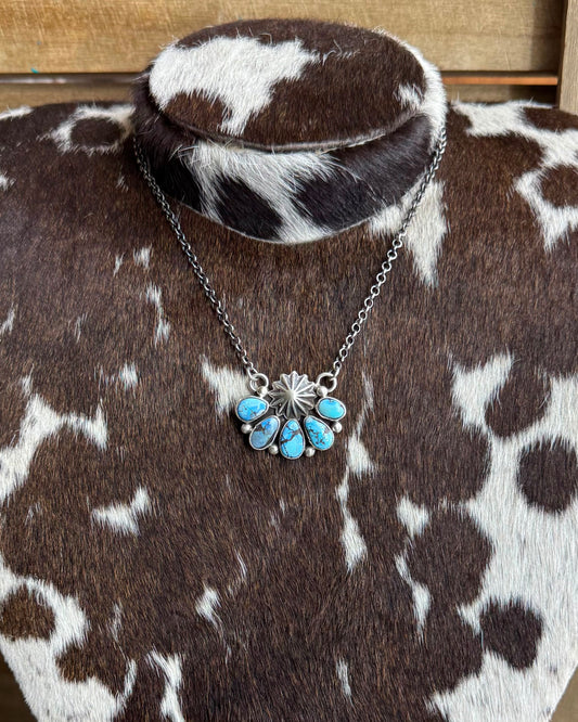 Golden Hills Starburst Half Cluster Necklace *Native