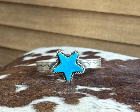 Blue Turquoise Star Cuff *Native