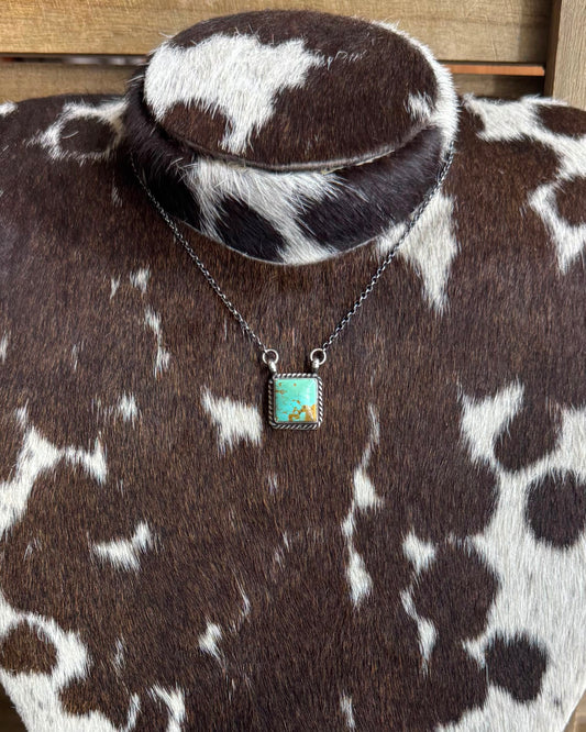 Square Kingman Necklace *Native