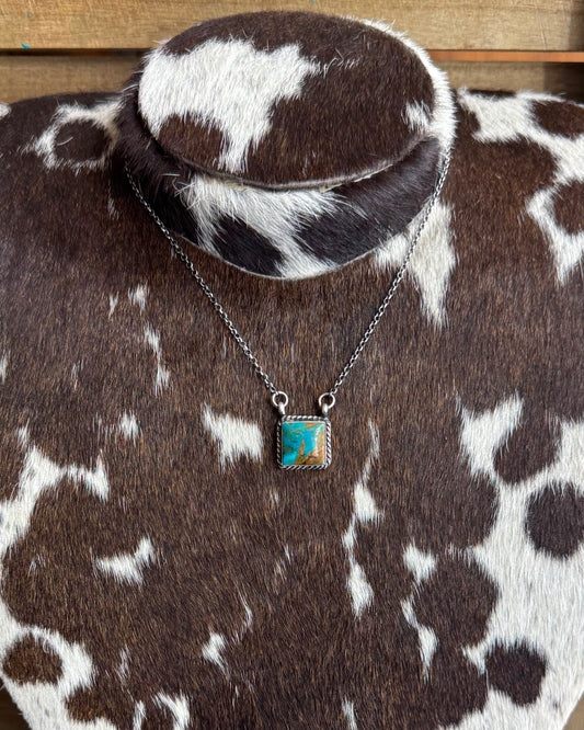 Square Kingman Necklace *Native