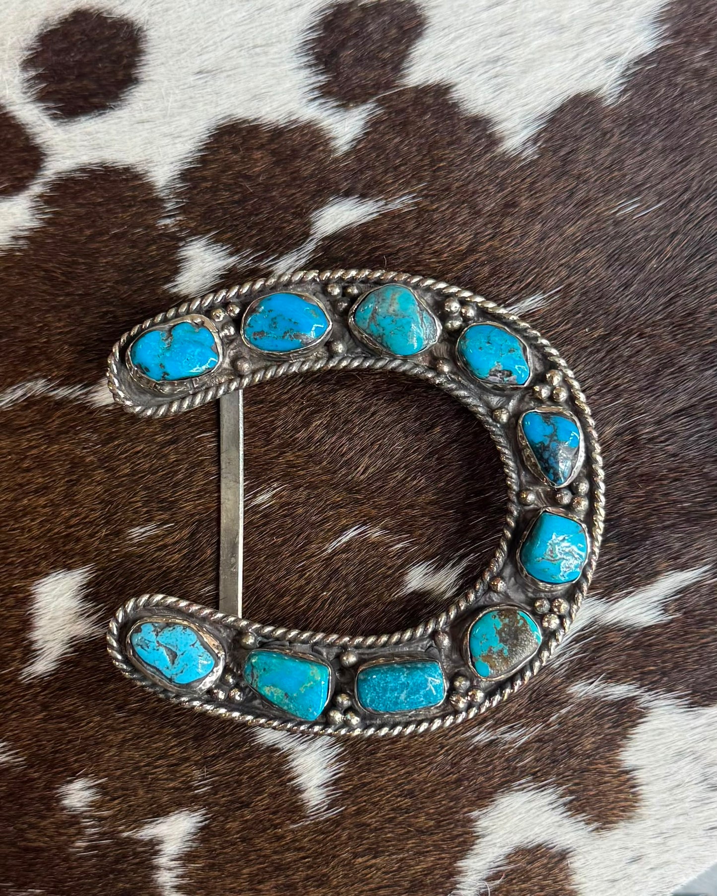 A-Tibet Turquoise Horseshoe Buckle *Non Native
