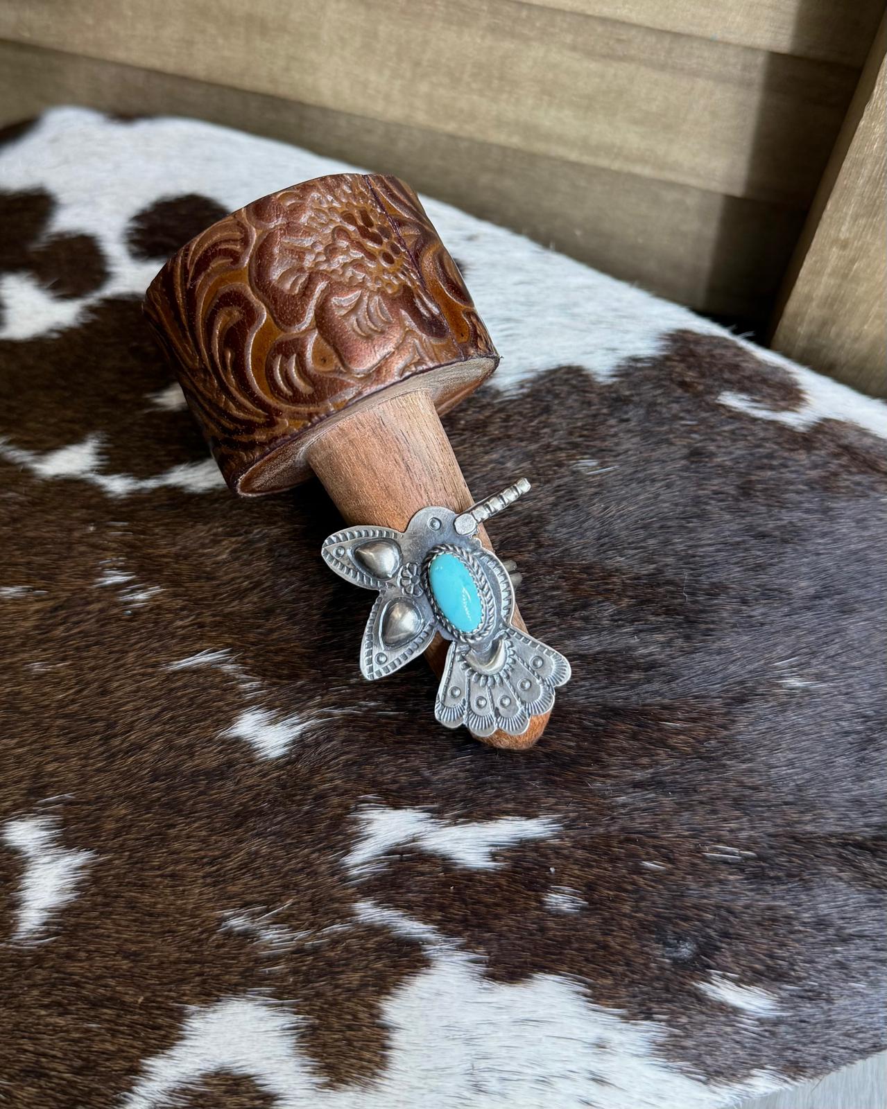 Turquoise Hummingbird Ring