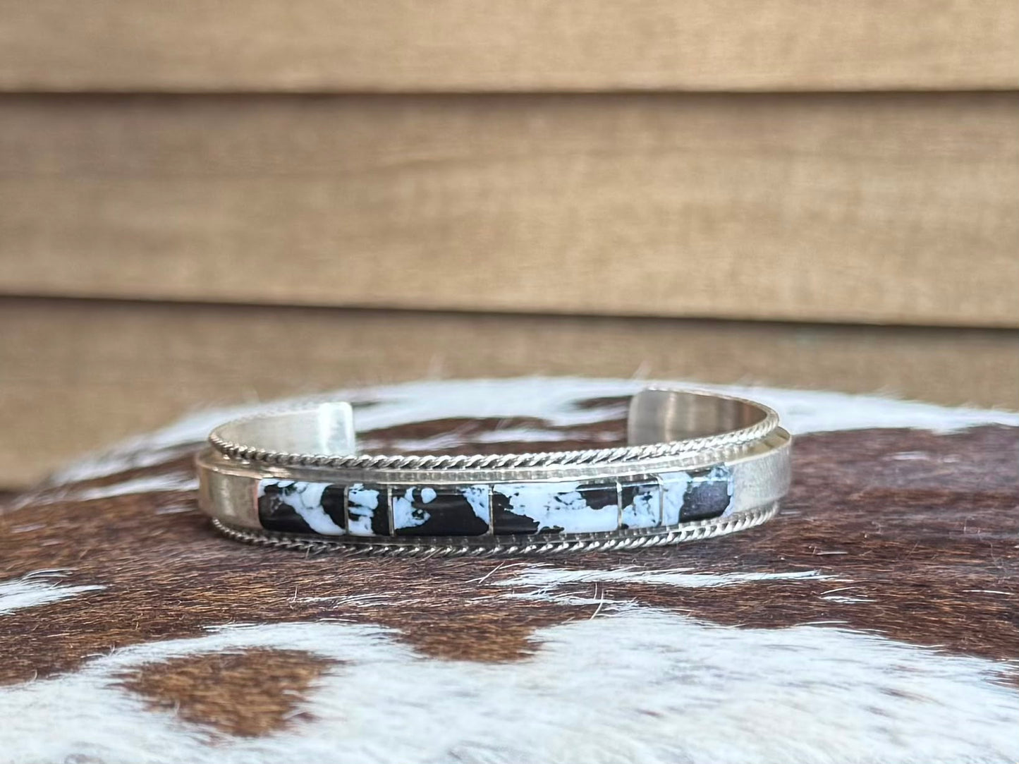 White Buffalo Inlay Cuff *Native