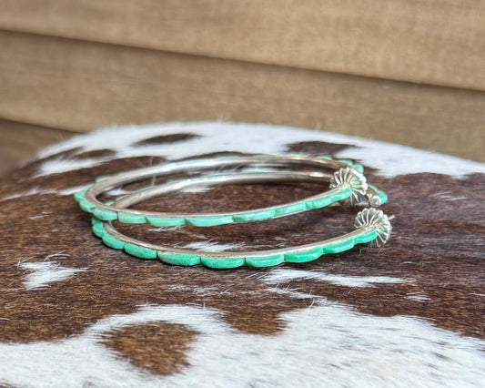 Federico Jimenez Turquoise Hoops