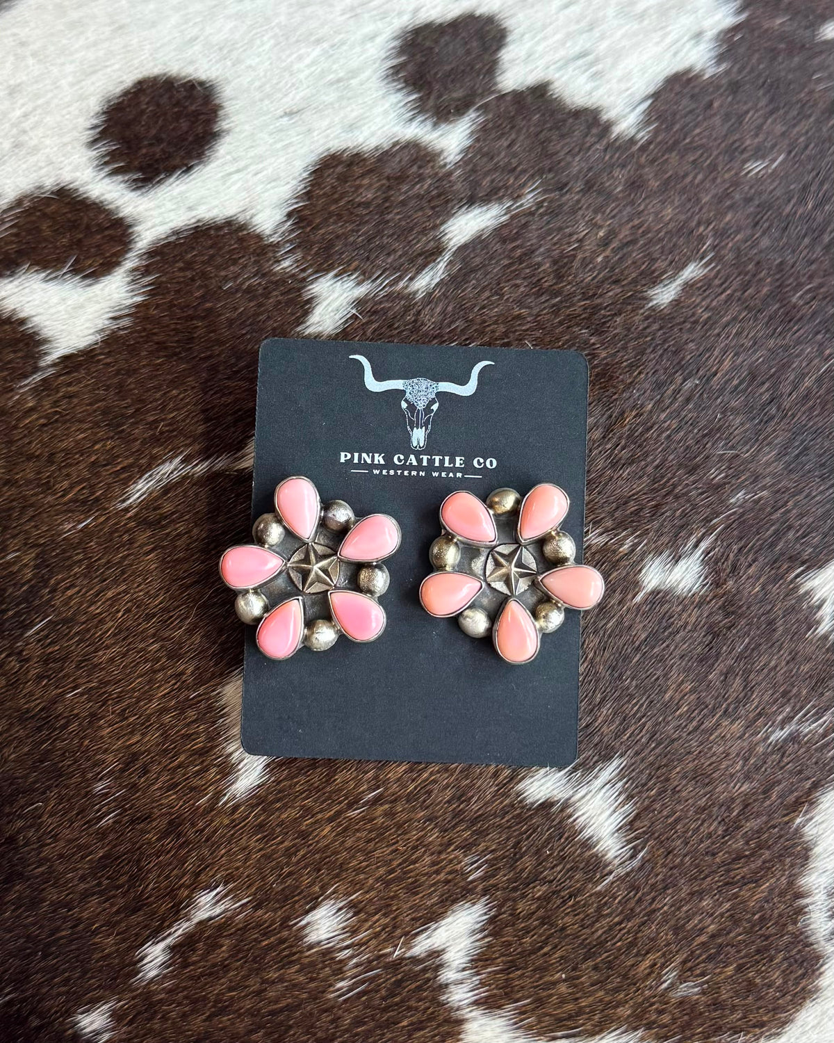 Pink Conch Star Cluster Earrings *Native