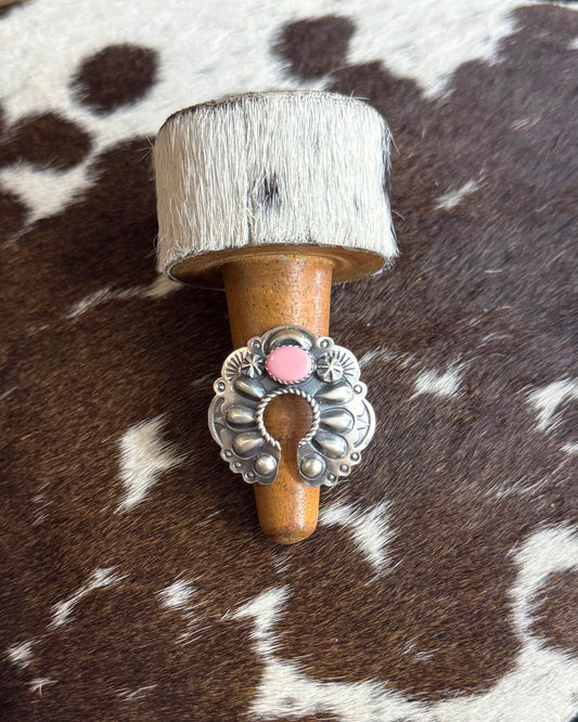 Sterling Pink Conch Naja Ring *Native