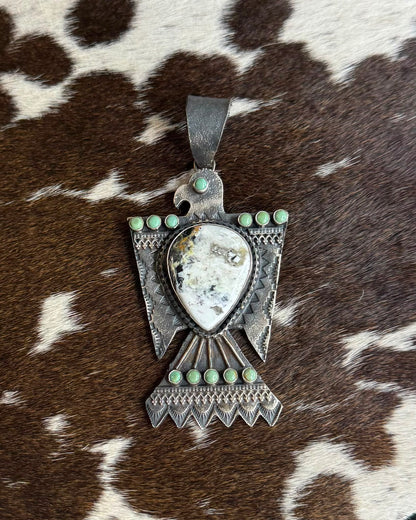 White Buffalo Thunderbird Pendant *Native