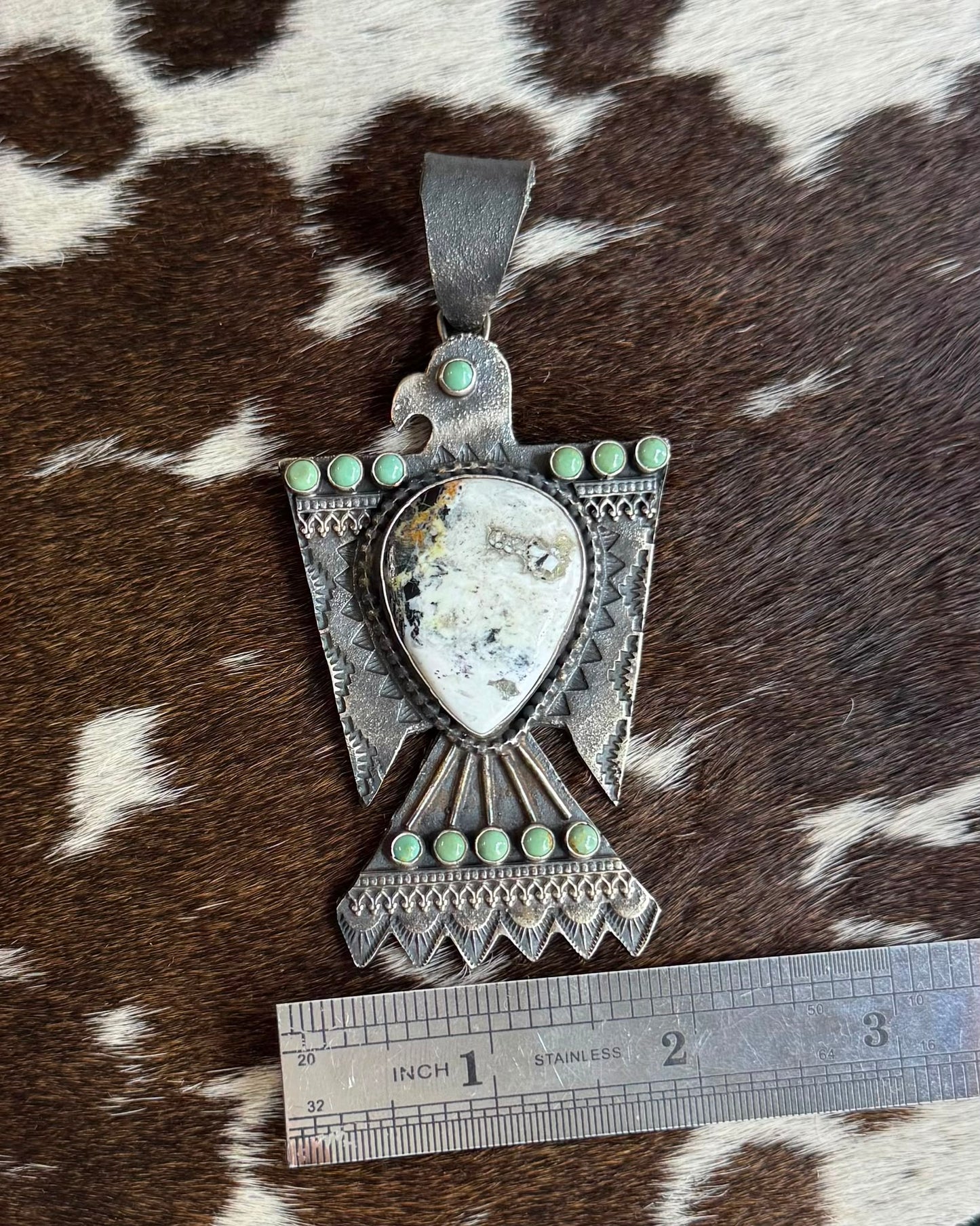 White Buffalo Thunderbird Pendant *Native