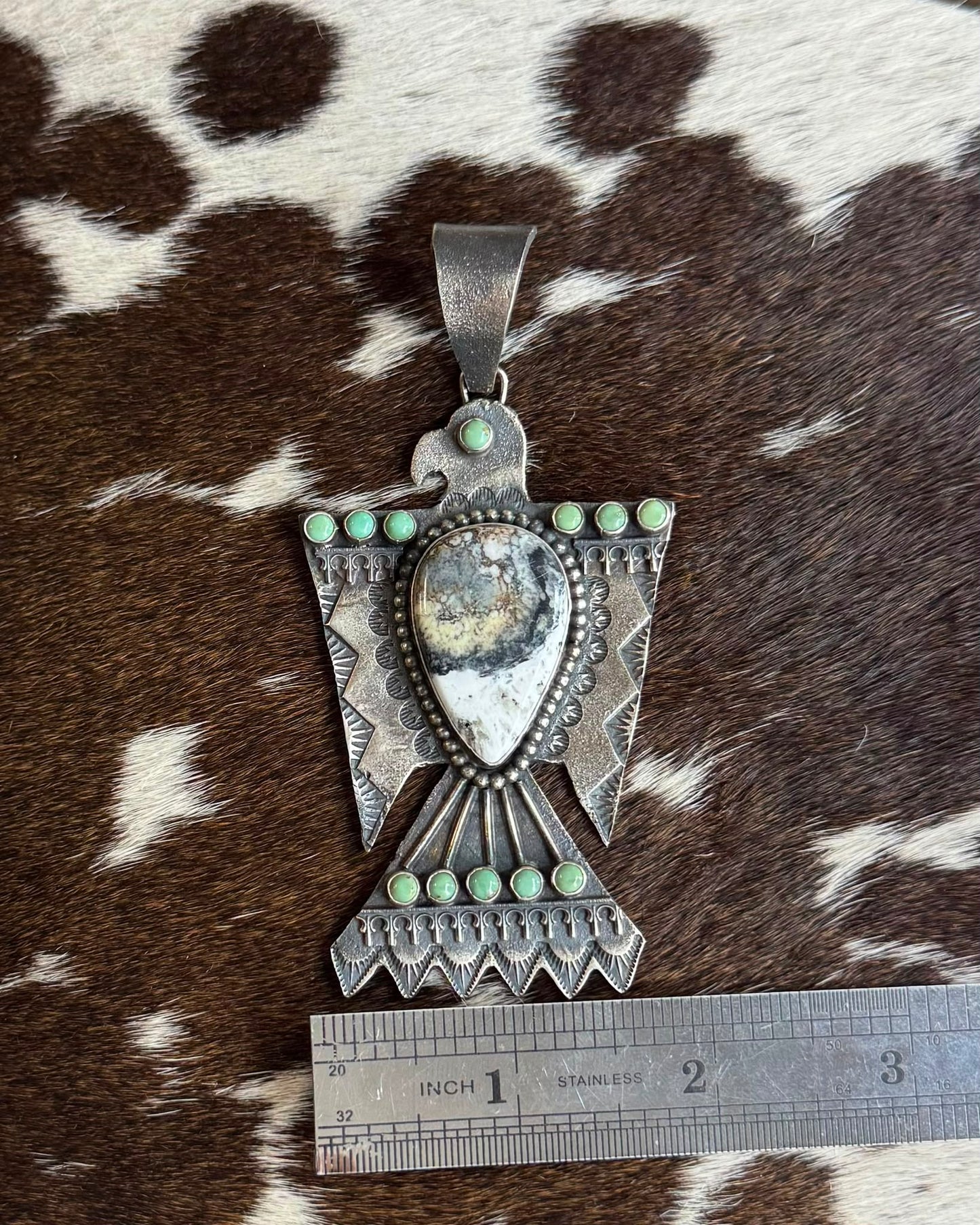 White Buffalo Thunderbird Pendant *Native