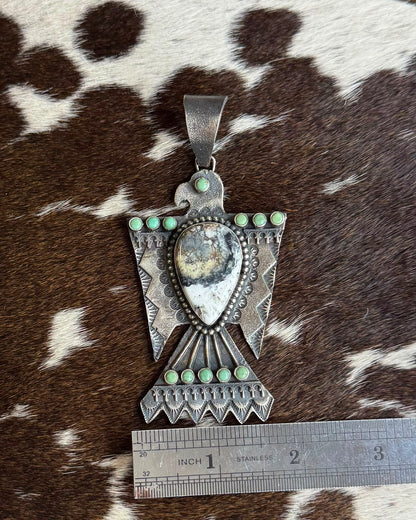 White Buffalo Thunderbird Pendant *Native