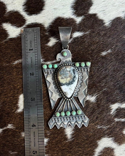 White Buffalo Thunderbird Pendant *Native