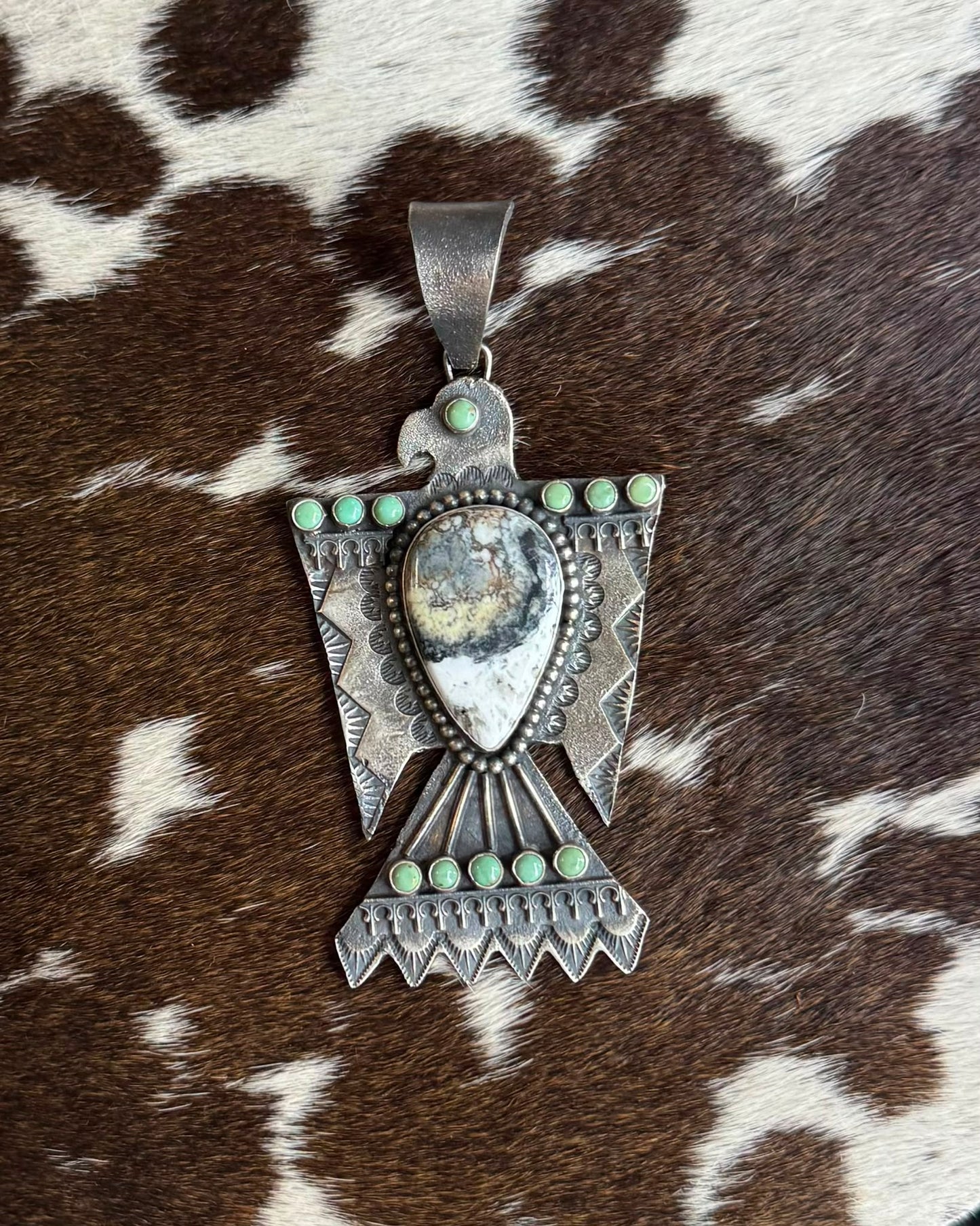 White Buffalo Thunderbird Pendant *Native