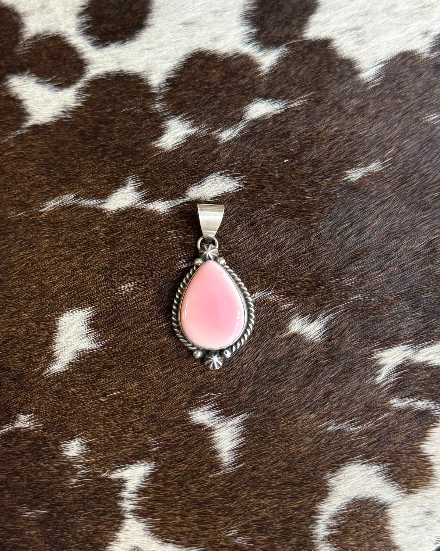 Pink Conch Teardrop Pendant *Native