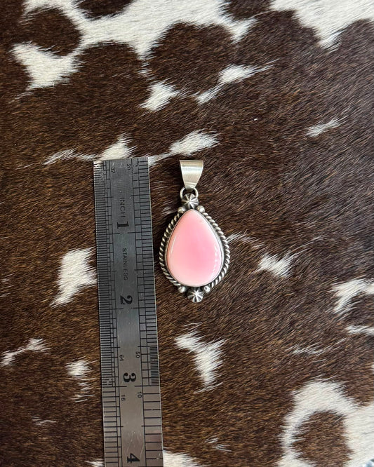 Pink Conch Teardrop Pendant *Native