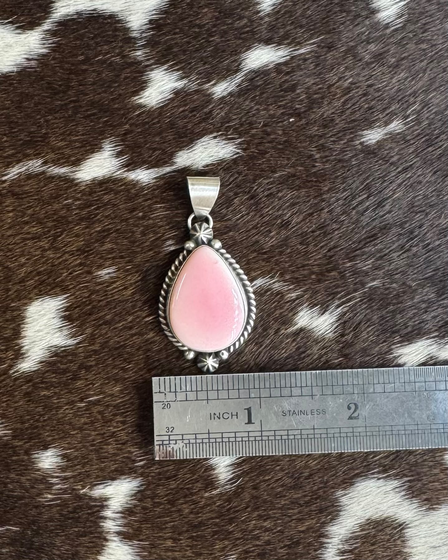 Pink Conch Teardrop Pendant *Native