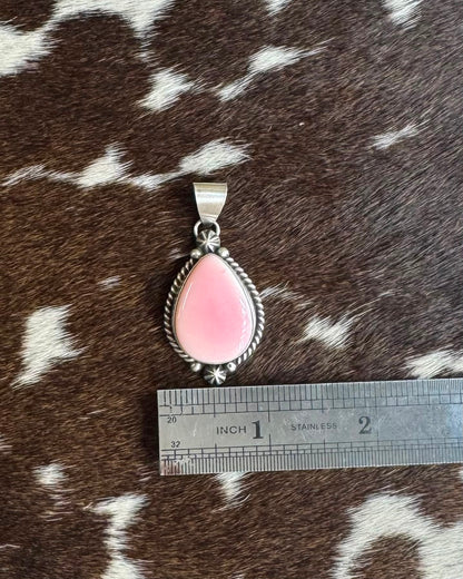Pink Conch Teardrop Pendant *Native