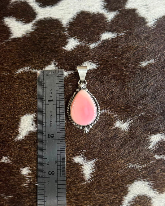 Pink Conch Teardrop Pendant *Native