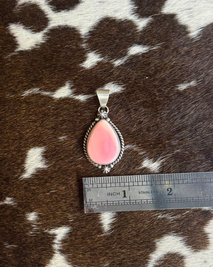 Pink Conch Teardrop Pendant *Native