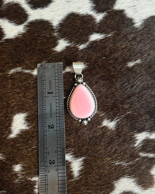 Pink Conch Teardrop Pendant *Native