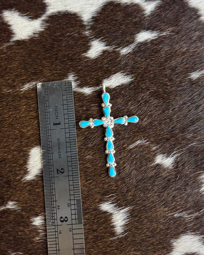 Zuni Turquoise Cross Pendant *Native