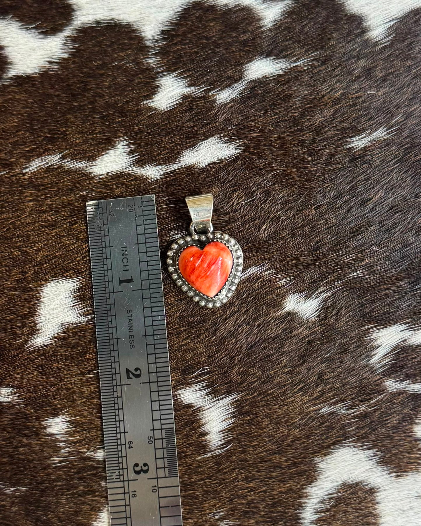 Red Spiny Heart Pendant * Native