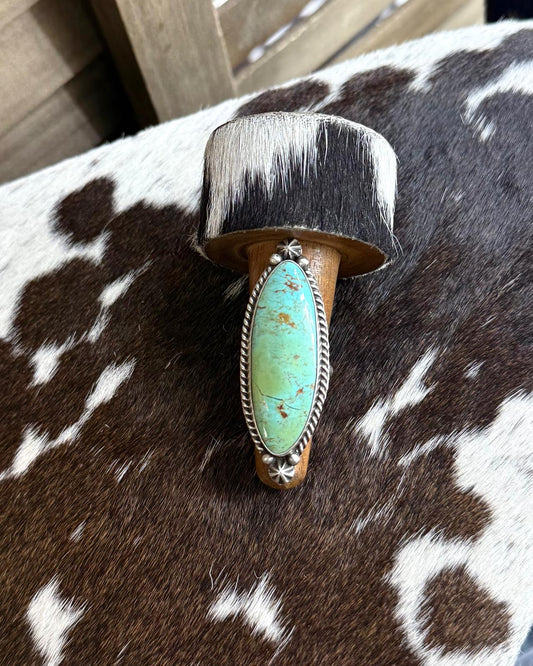 Long Oval Turquoise Ring *Native