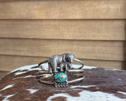 Vintage Bear & Cub Cuff