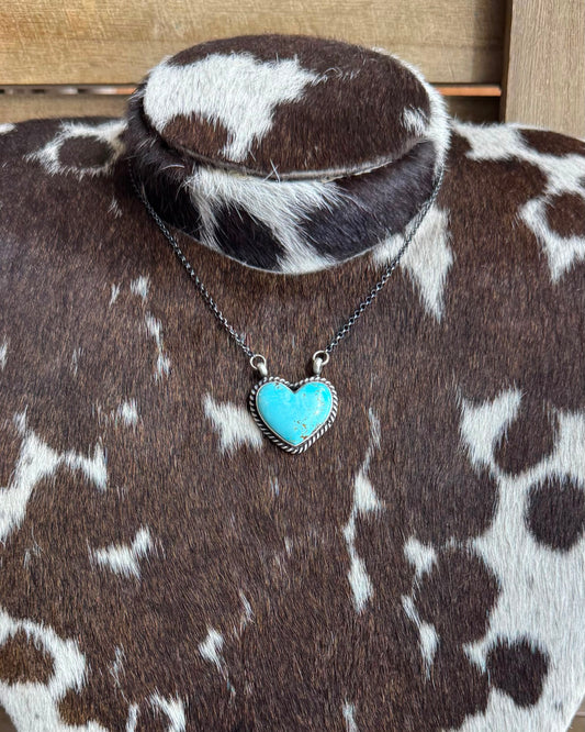 Turquoise Heart Necklace *Native