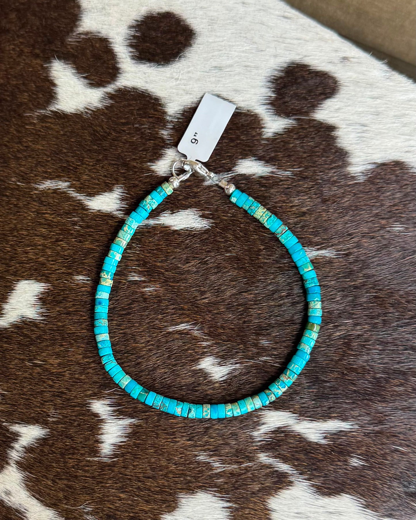 9” Heishi Turquoise Anklet