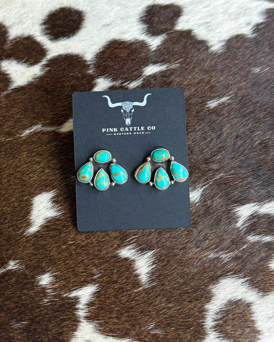 4 Stone Cluster Earrings *Native
