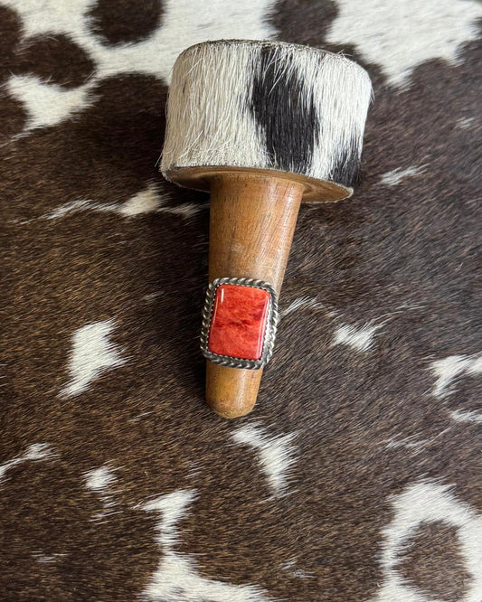 Red Spiny Square Ring *Native