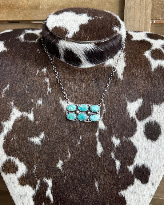 White Water 6 Stone Bar Necklace*Native