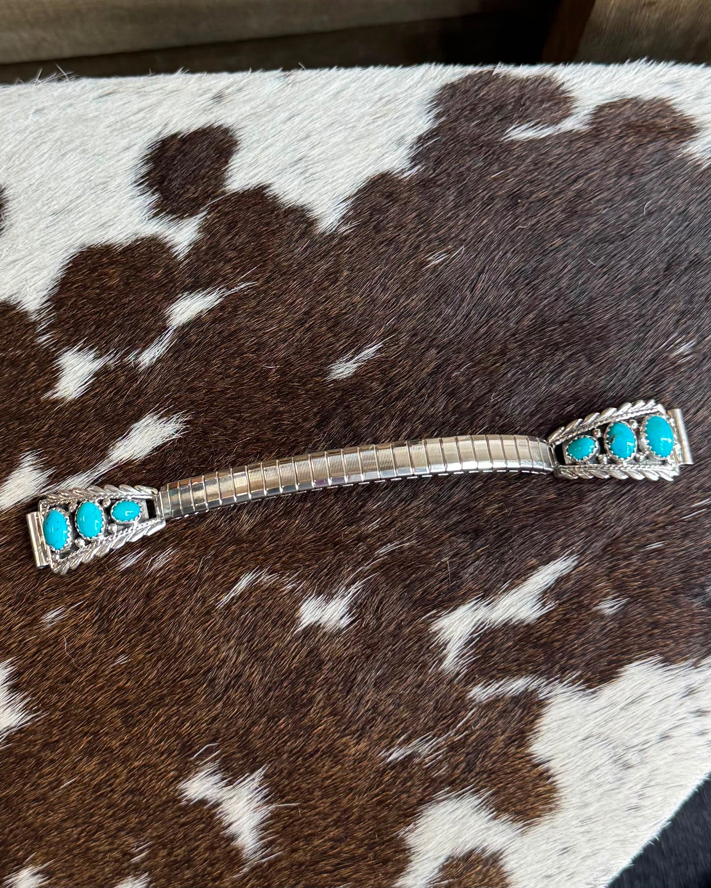 3 Stone Turquoise Watchband