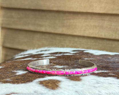 Pink Opal Inlay Cuff *Native