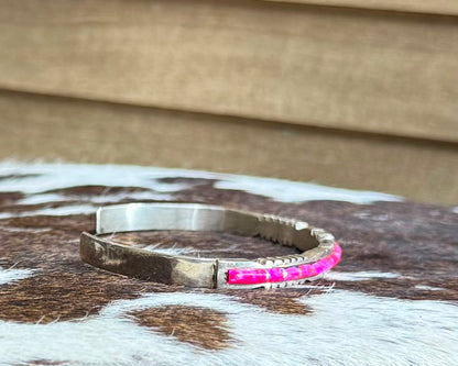 Pink Opal Inlay Cuff *Native