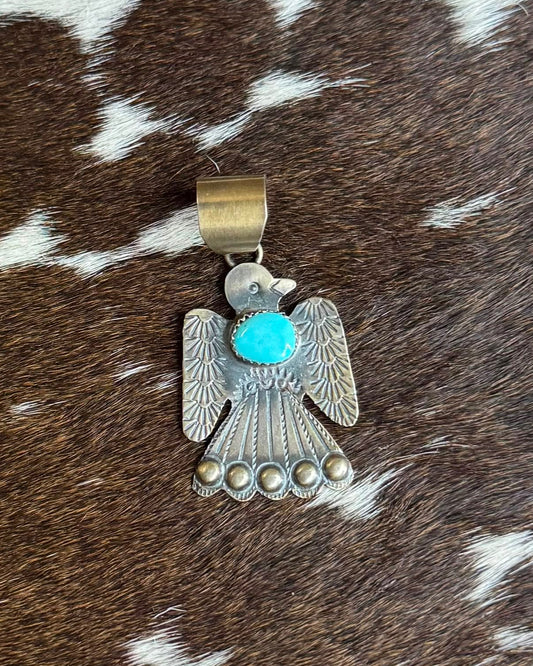 Sterling Silver Thunderbird Pendant *Native