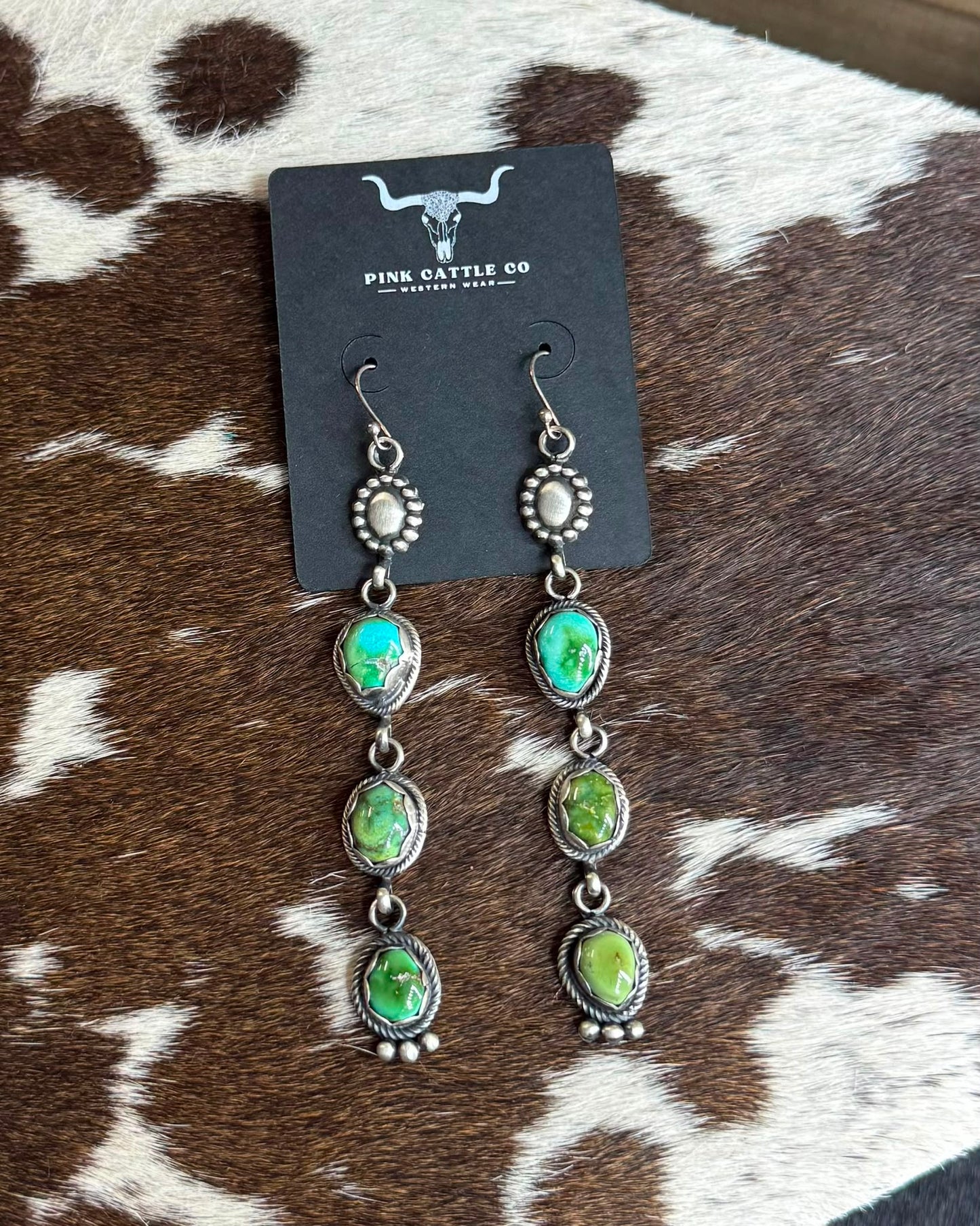 3 Stone Sonoran Dangle Earrings * Native