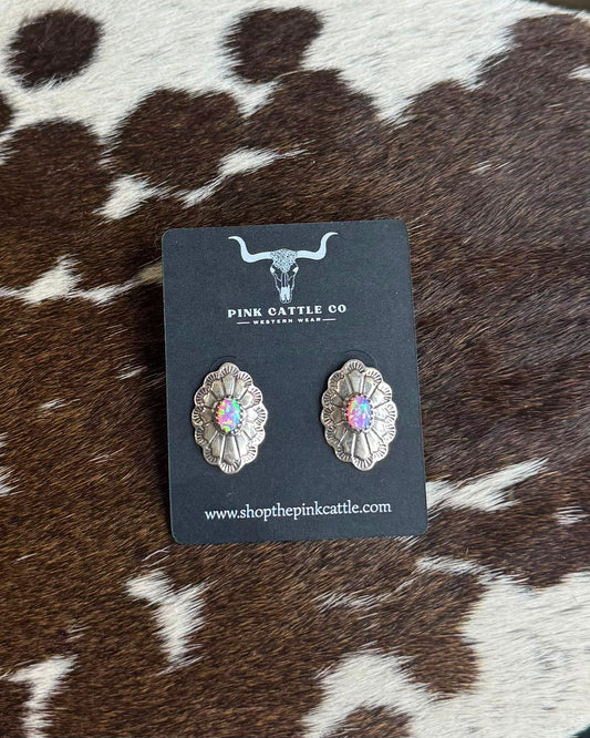 Purple Opal Concho Earrings *Native